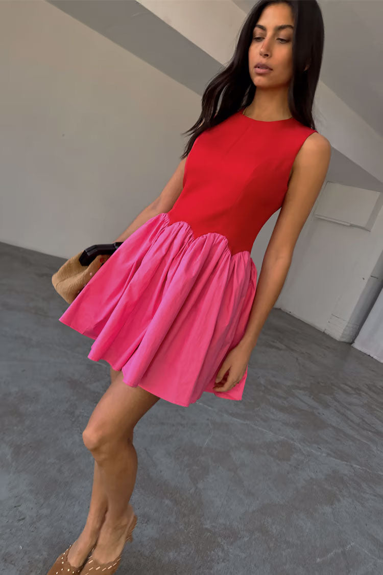 Red and Pink Mini Monika Dress