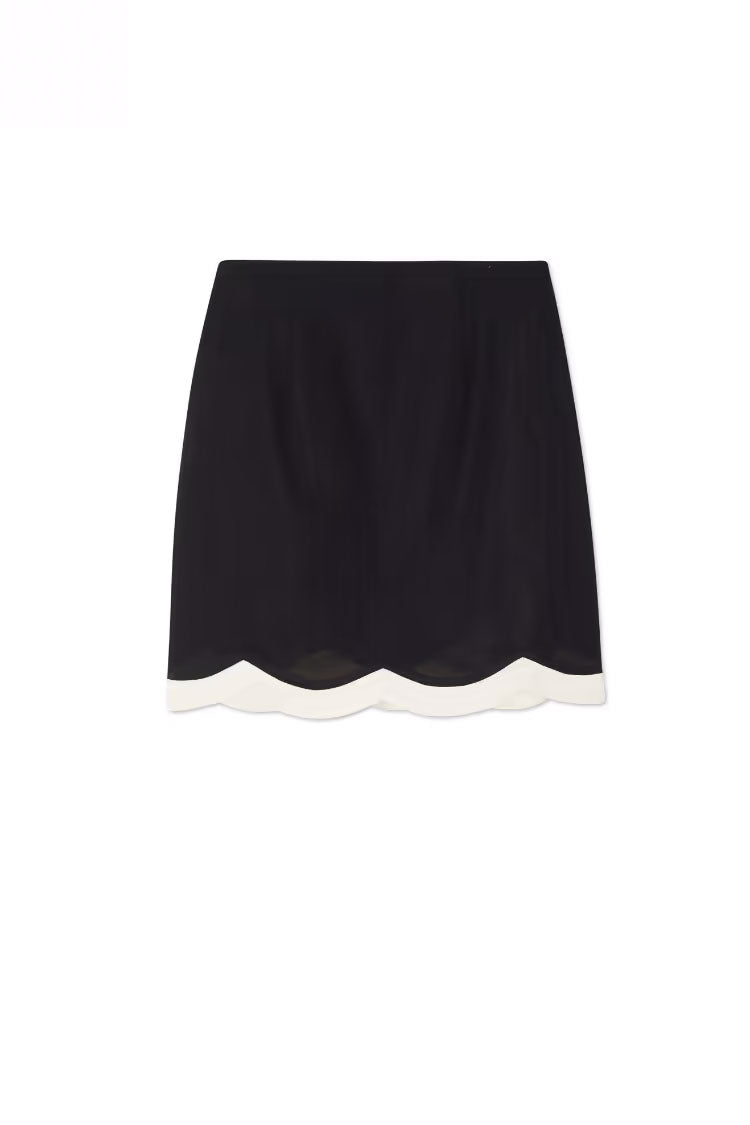 Mono Scallop Mini Jaspre Skirt