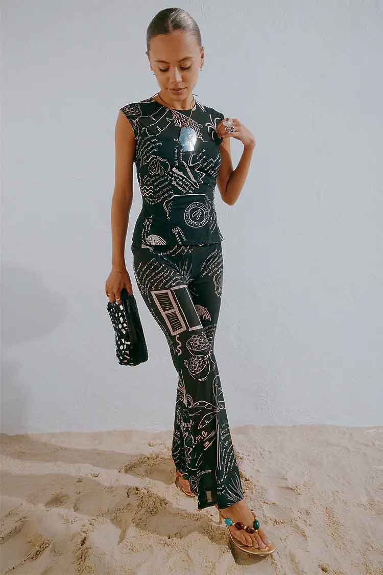 Never Fully Dressed Mono Palma Mesh Top