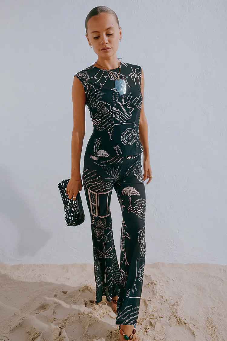 Never Fully Dressed Mono Palma Mesh Top