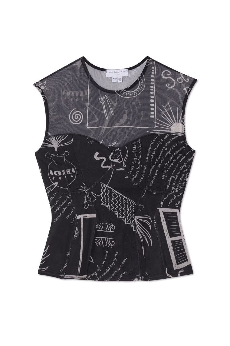 Never Fully Dressed Mono Palma Mesh Top