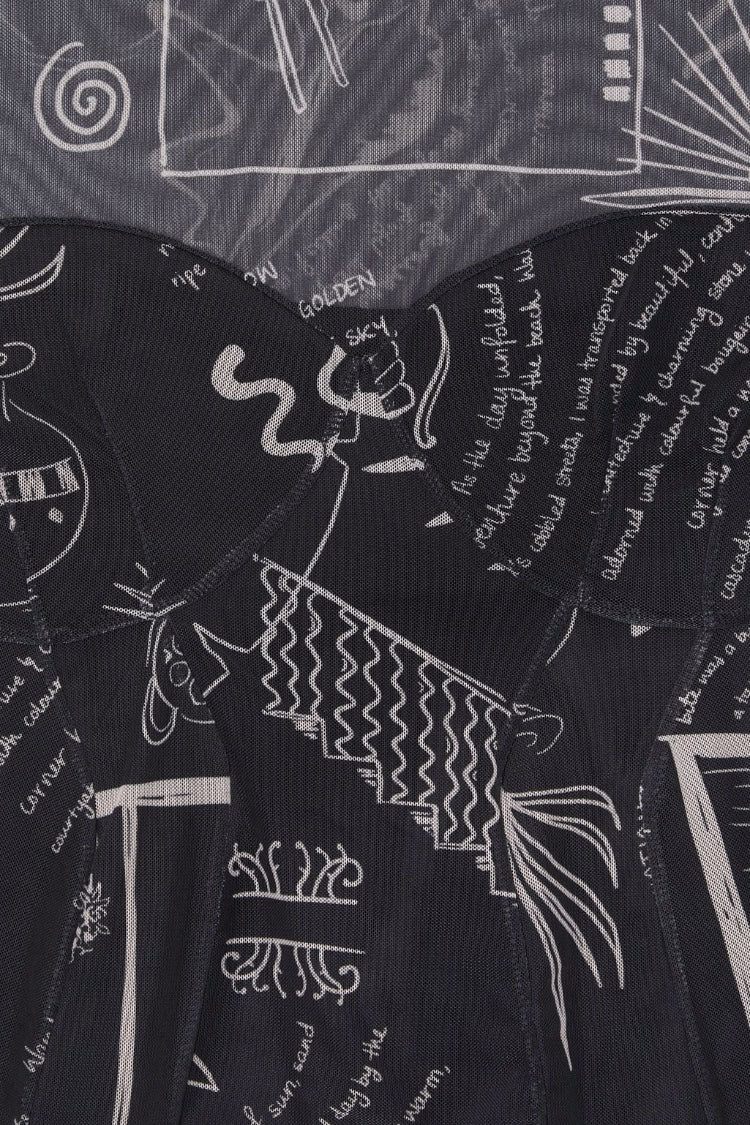 Never Fully Dressed Mono Palma Mesh Top