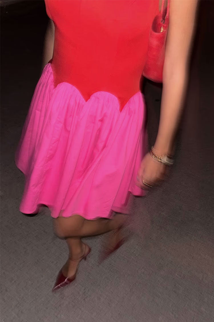 Red and Pink Mini Monika Dress