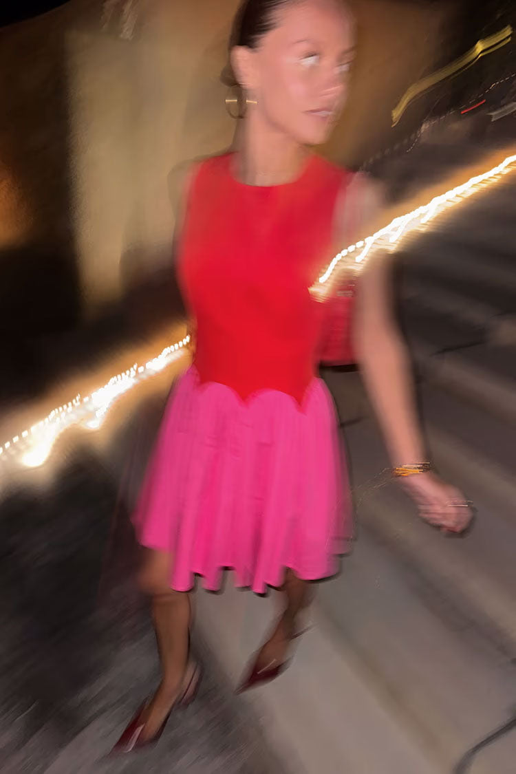 Red and Pink Mini Monika Dress