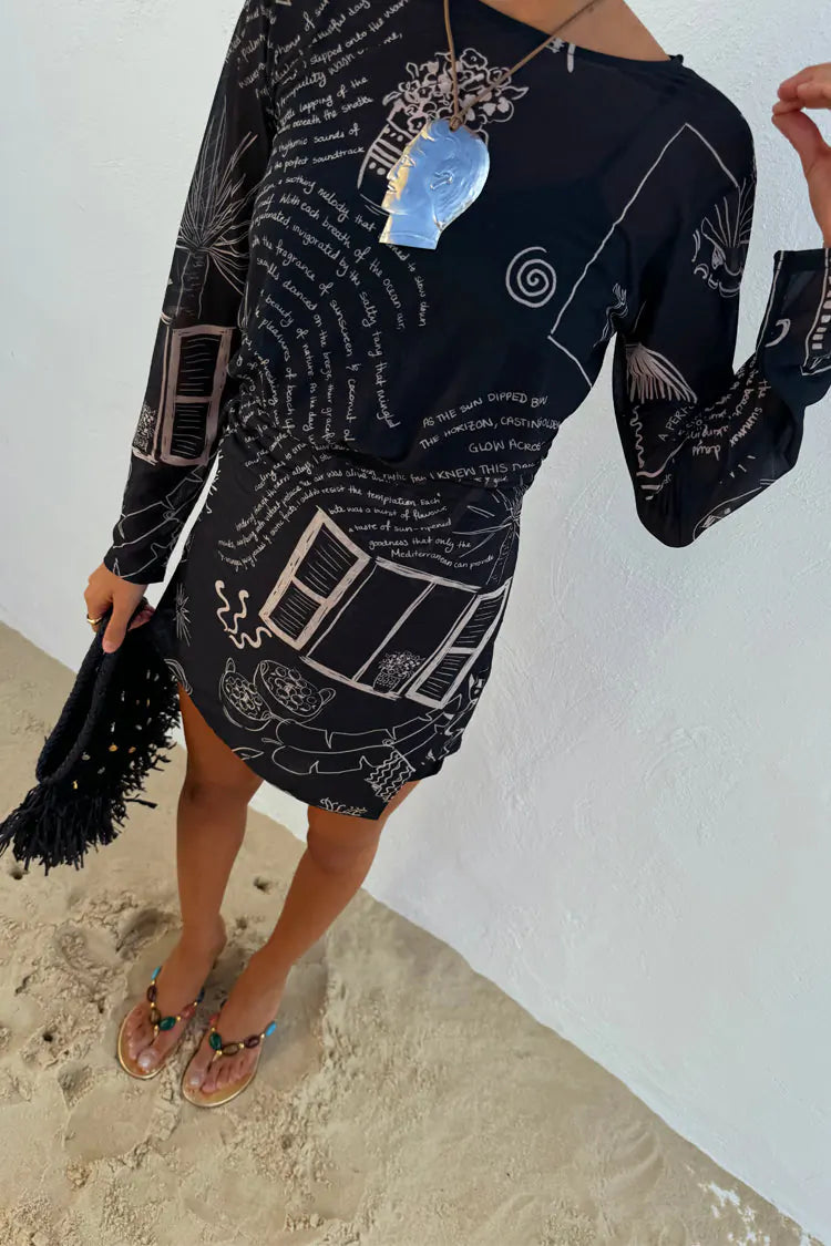 Mono Palma Mesh Mini Dress