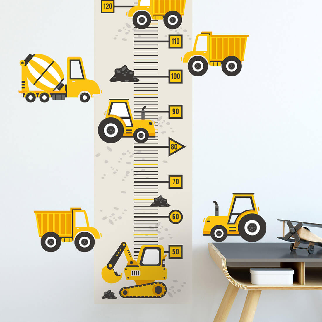 Height Measure | Yellow Construction Vehicles