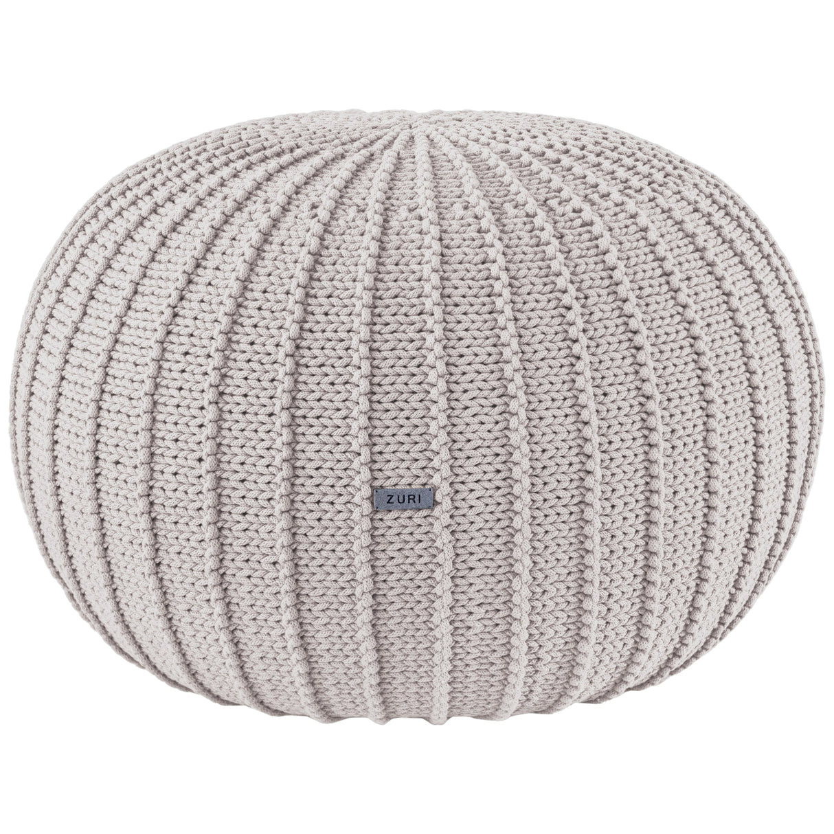 Knitted Pouffe, Large | OATMEAL
