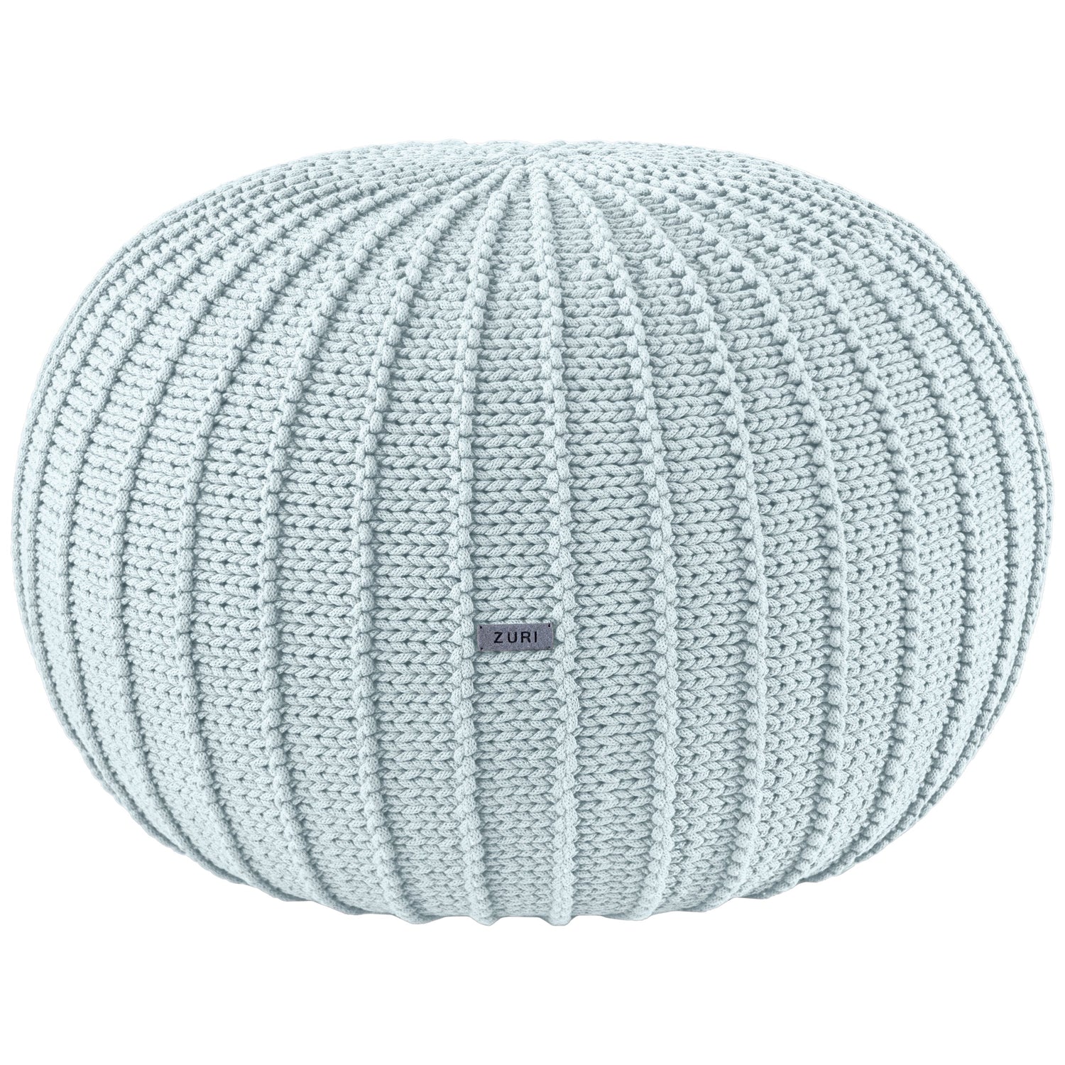 Knitted Pouffe, Large | MARL MINT