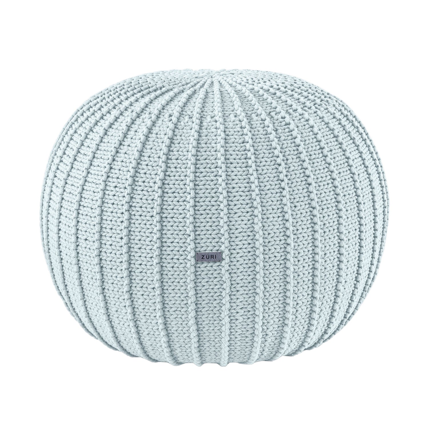 Knitted Pouffe, Medium | MARL MINT