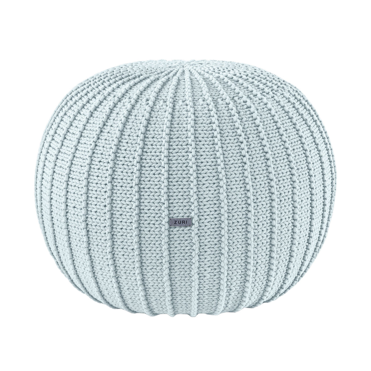 Knitted Pouffe, Medium | MARL MINT