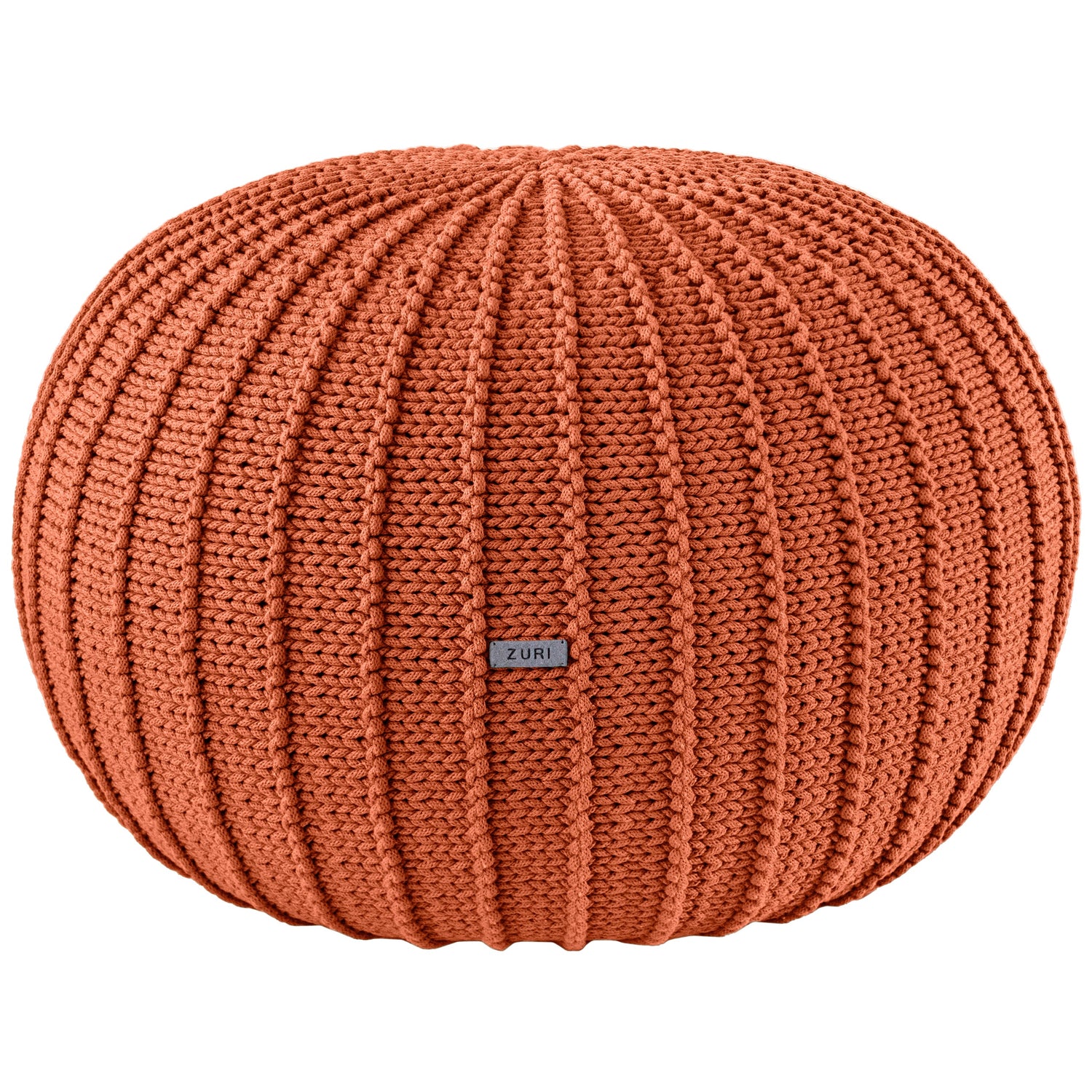 Knitted Pouffe, Large | PUMPKIN