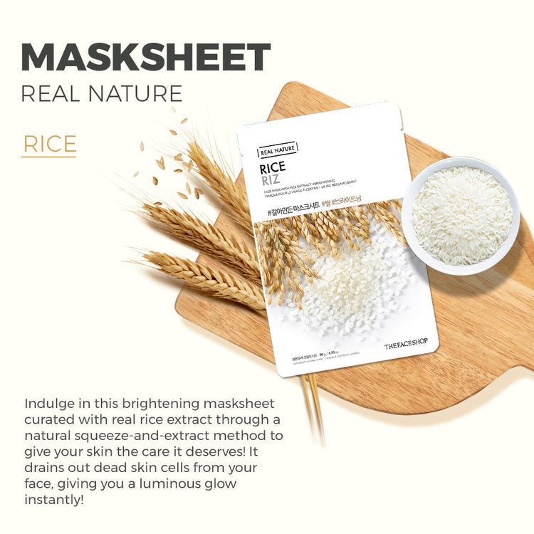 THE FACE SHOP REAL NATURE FACE MASK WITH RICE EXTRACT