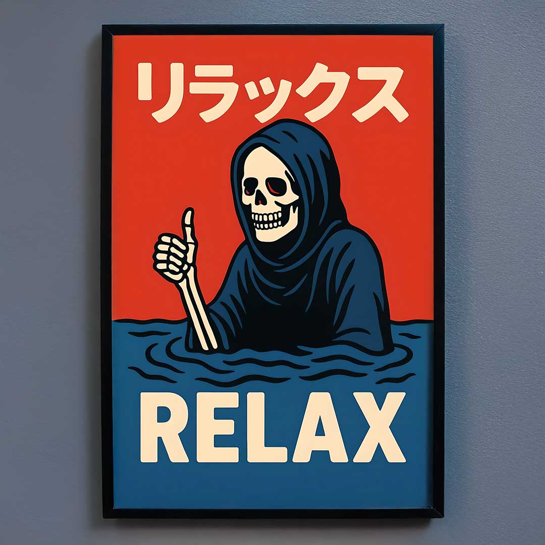 Relax Grim Reaper Print