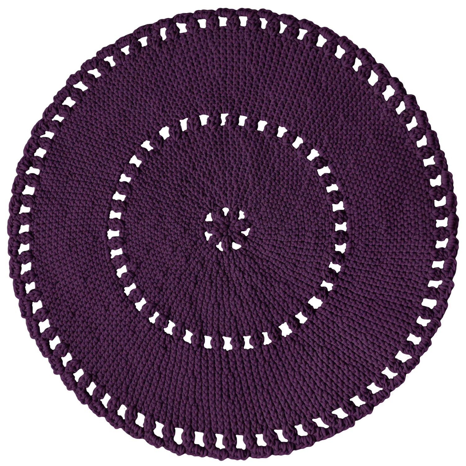 Crochet BOHO Rug | AUBERGINE