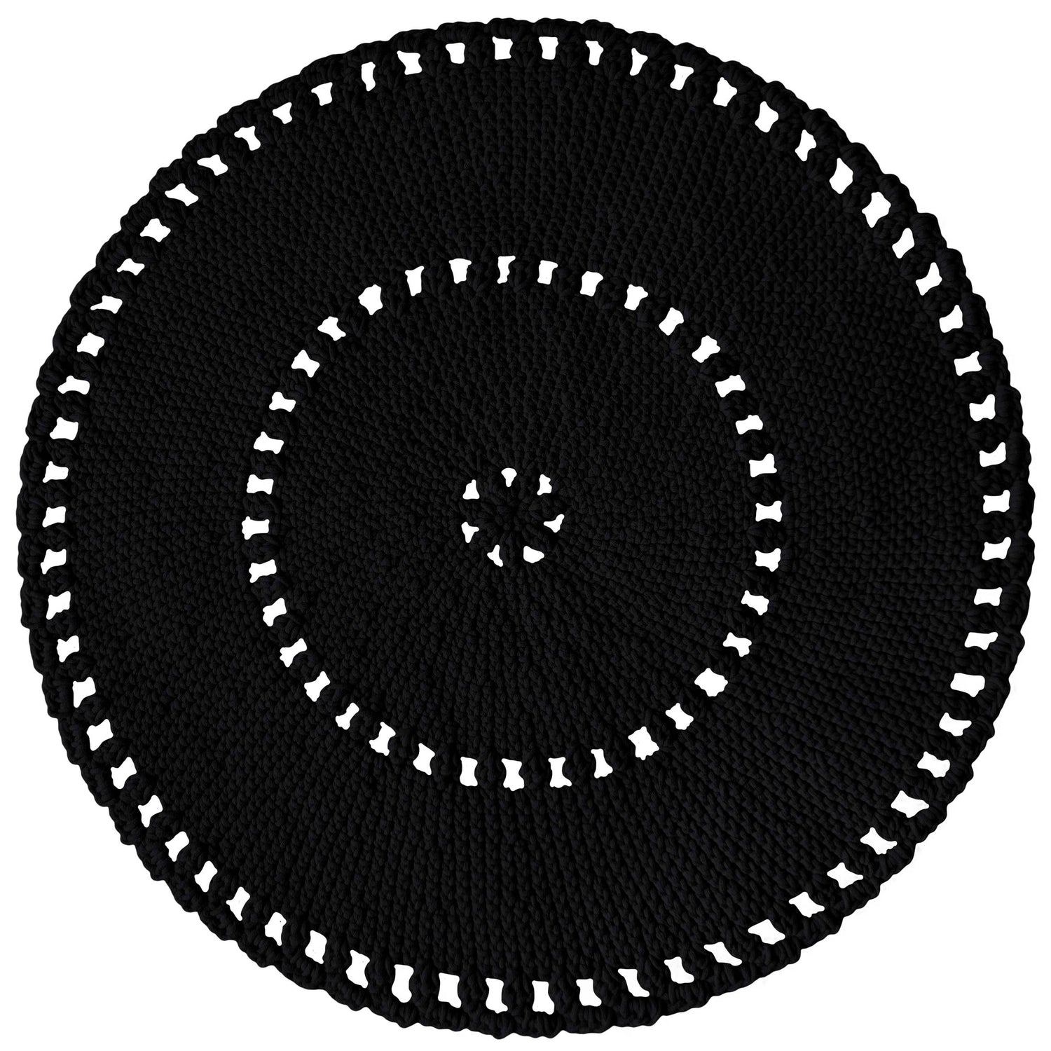 Crochet BOHO Rug | BLACK