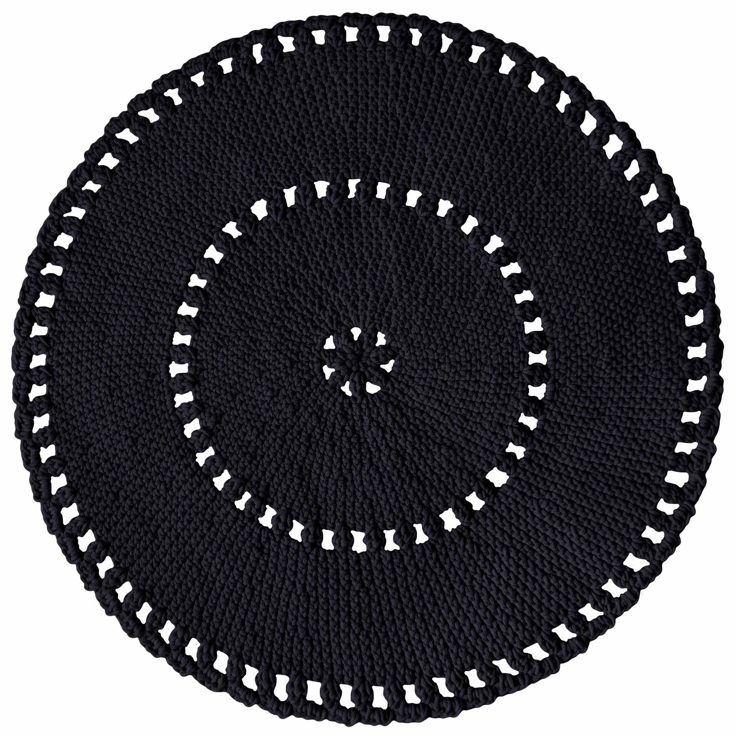 Crochet BOHO Rug | CHARCOAL
