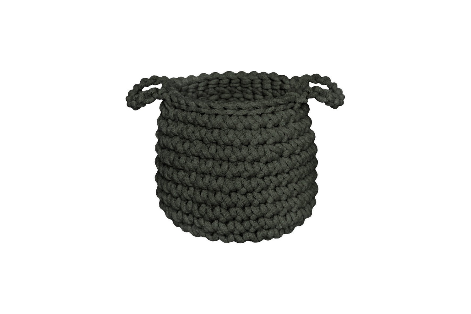 Crochet Basket, Small | OLIVE GREEN