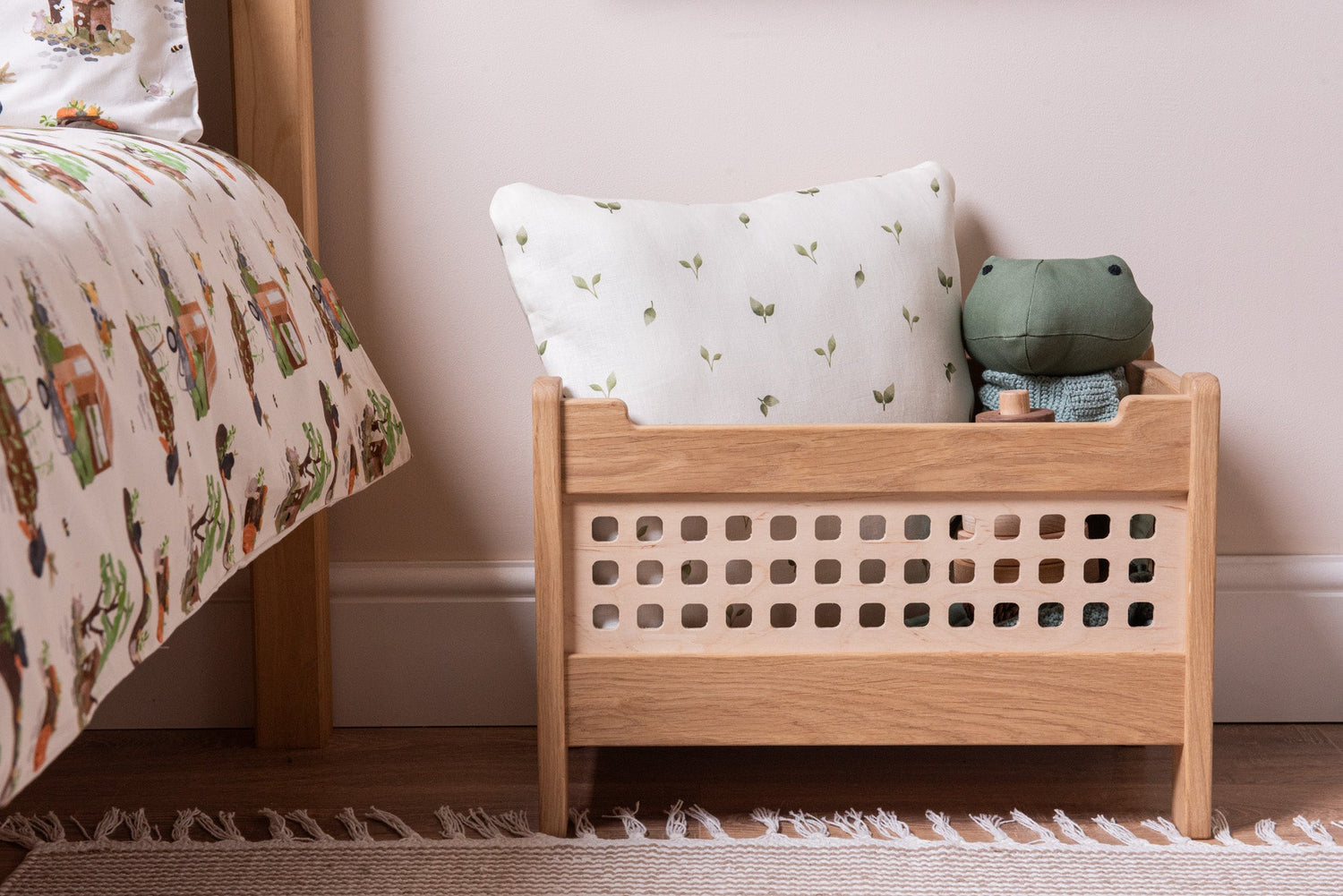 Toy Box, Open Top - Solid Oak