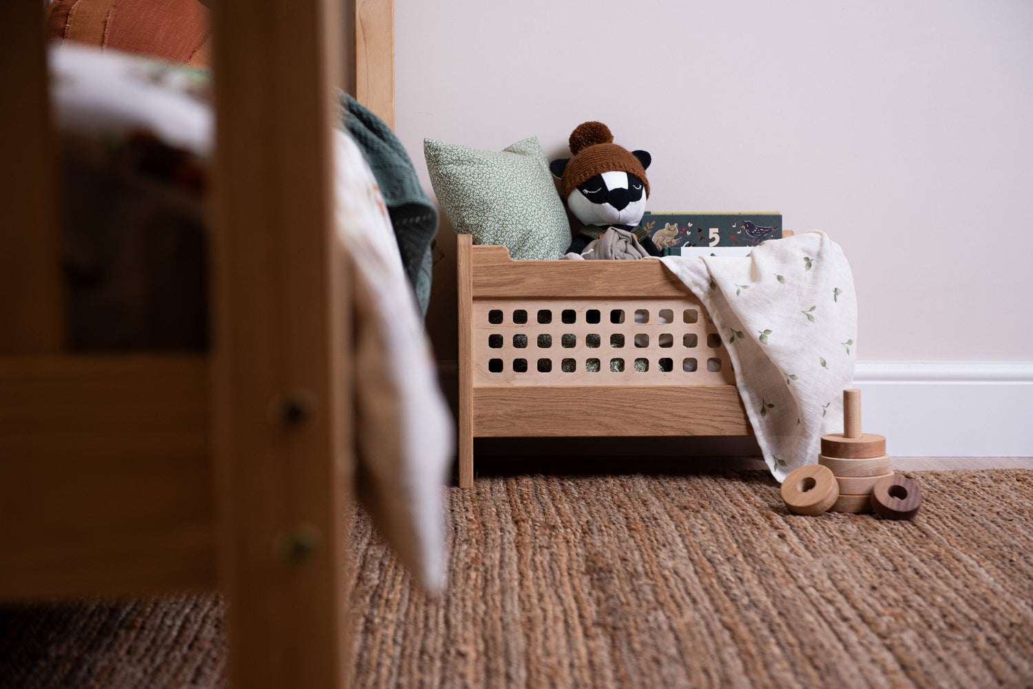 Toy Box, Open Top - Solid Oak