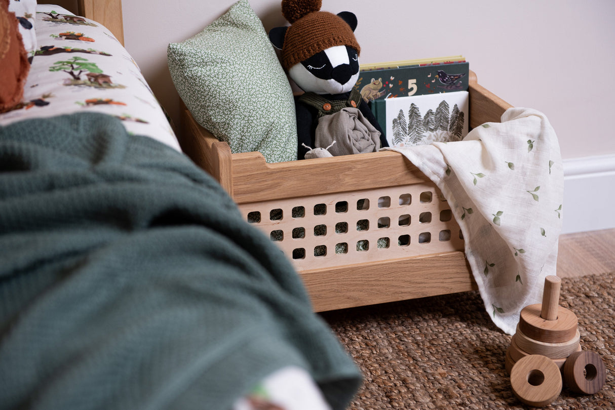 Toy Box, Open Top - Solid Oak