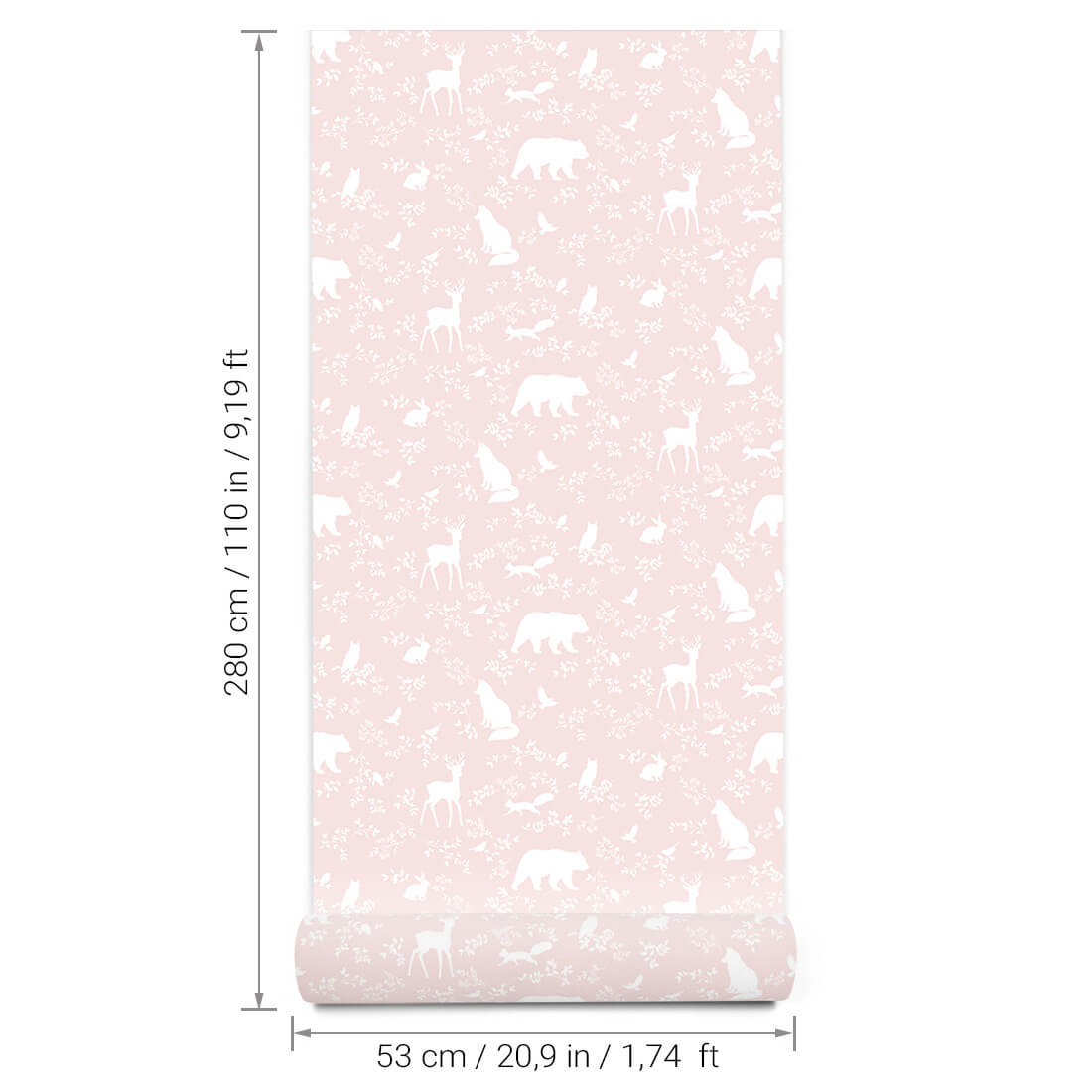Wallpaper | Forest Animals Pink