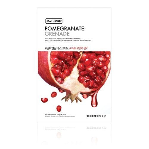 THE FACE SHOP REAL NATURE FACE MASK WITH POMEGRANATE EXTRACT