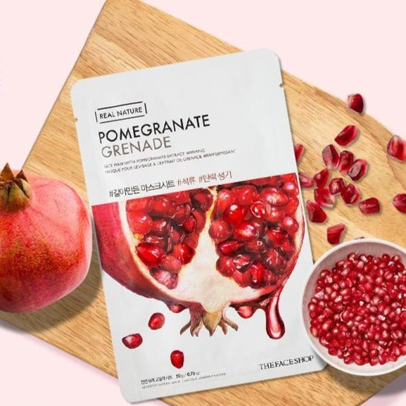 THE FACE SHOP REAL NATURE FACE MASK WITH POMEGRANATE EXTRACT