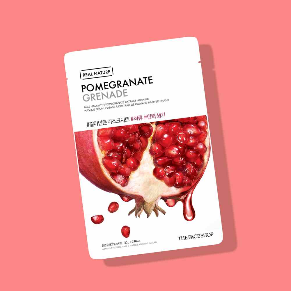 THE FACE SHOP REAL NATURE FACE MASK WITH POMEGRANATE EXTRACT