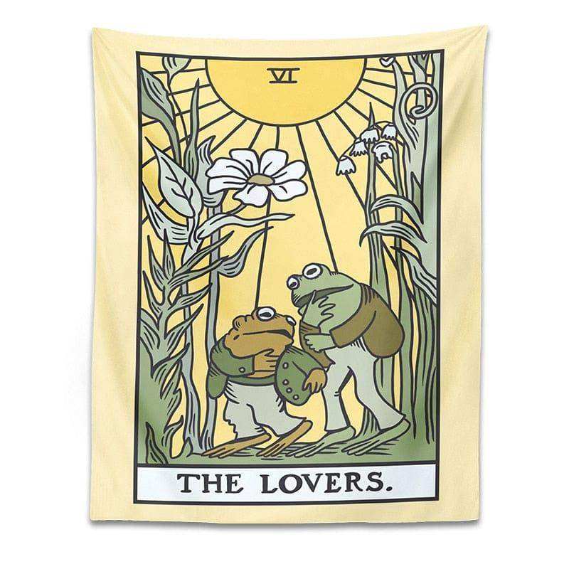 The Lovers Frog Tarot Tapestry