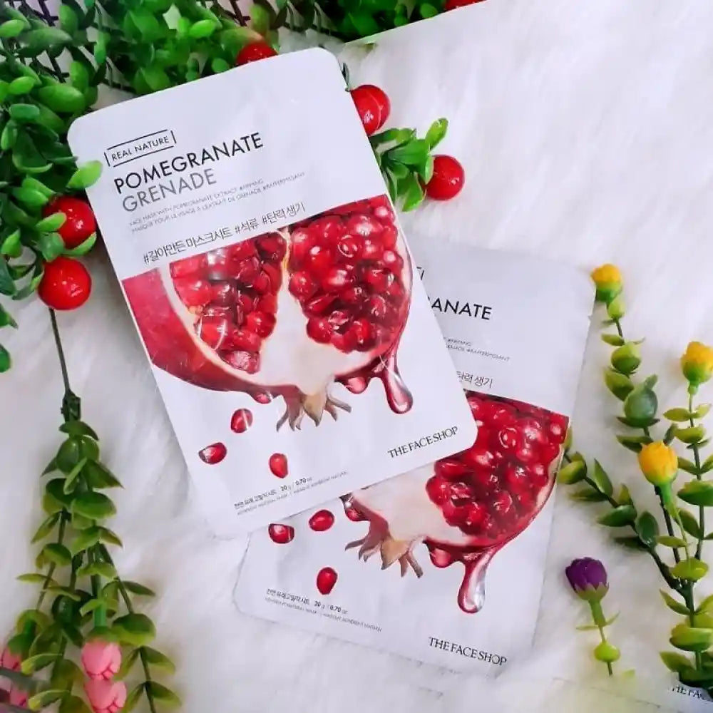 THE FACE SHOP REAL NATURE FACE MASK WITH POMEGRANATE EXTRACT