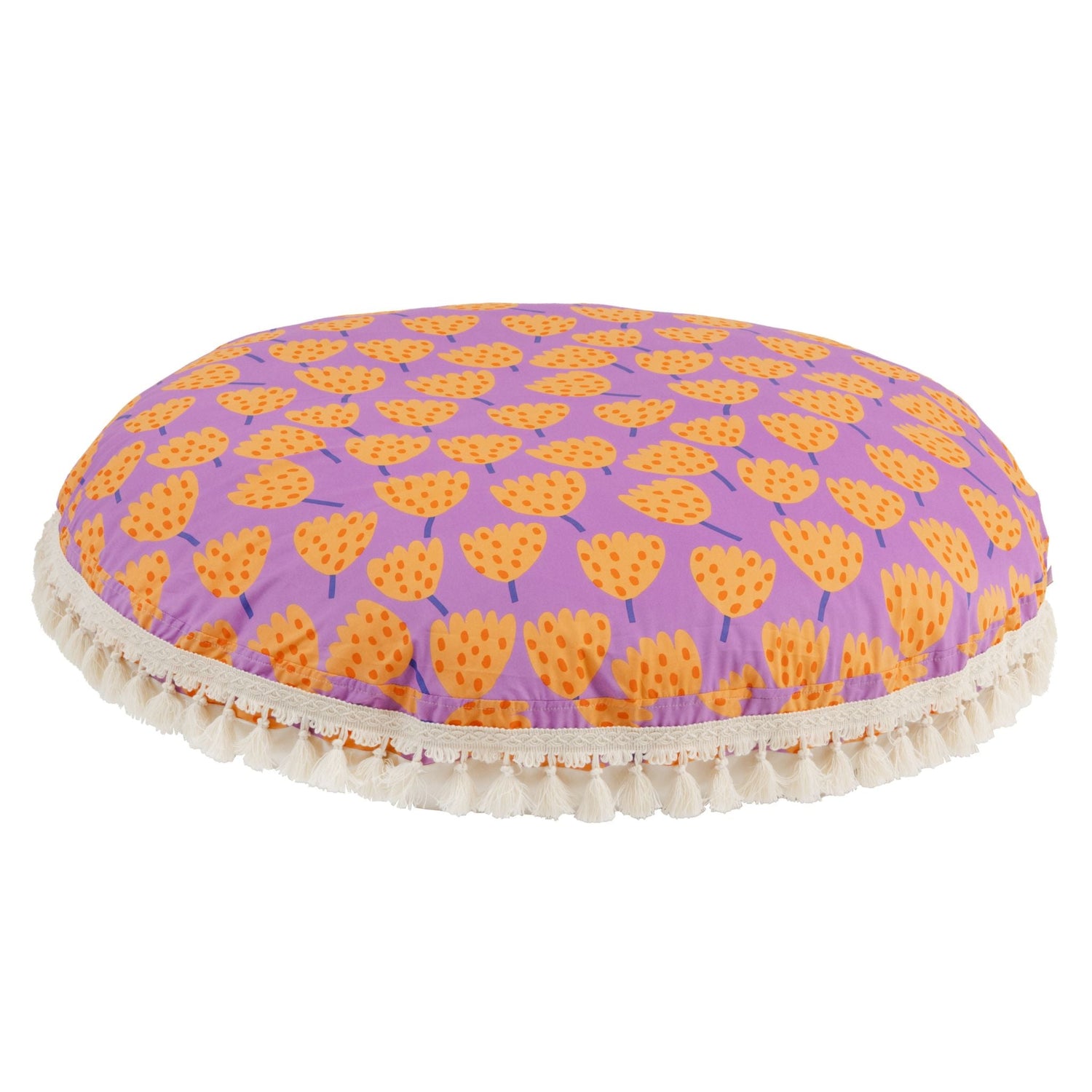 MINICAMP Large Kids Floor Cushion in Vibrant Tulip Pattern