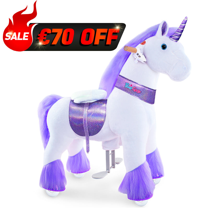 Ride-on Plush Unicorn Age 4-8 Purple(UK&EU in Stock)