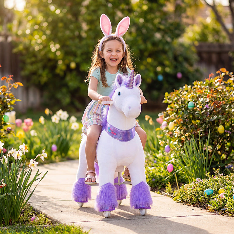 Ride-on Plush Unicorn Age 4-8 Purple(UK&EU in Stock)
