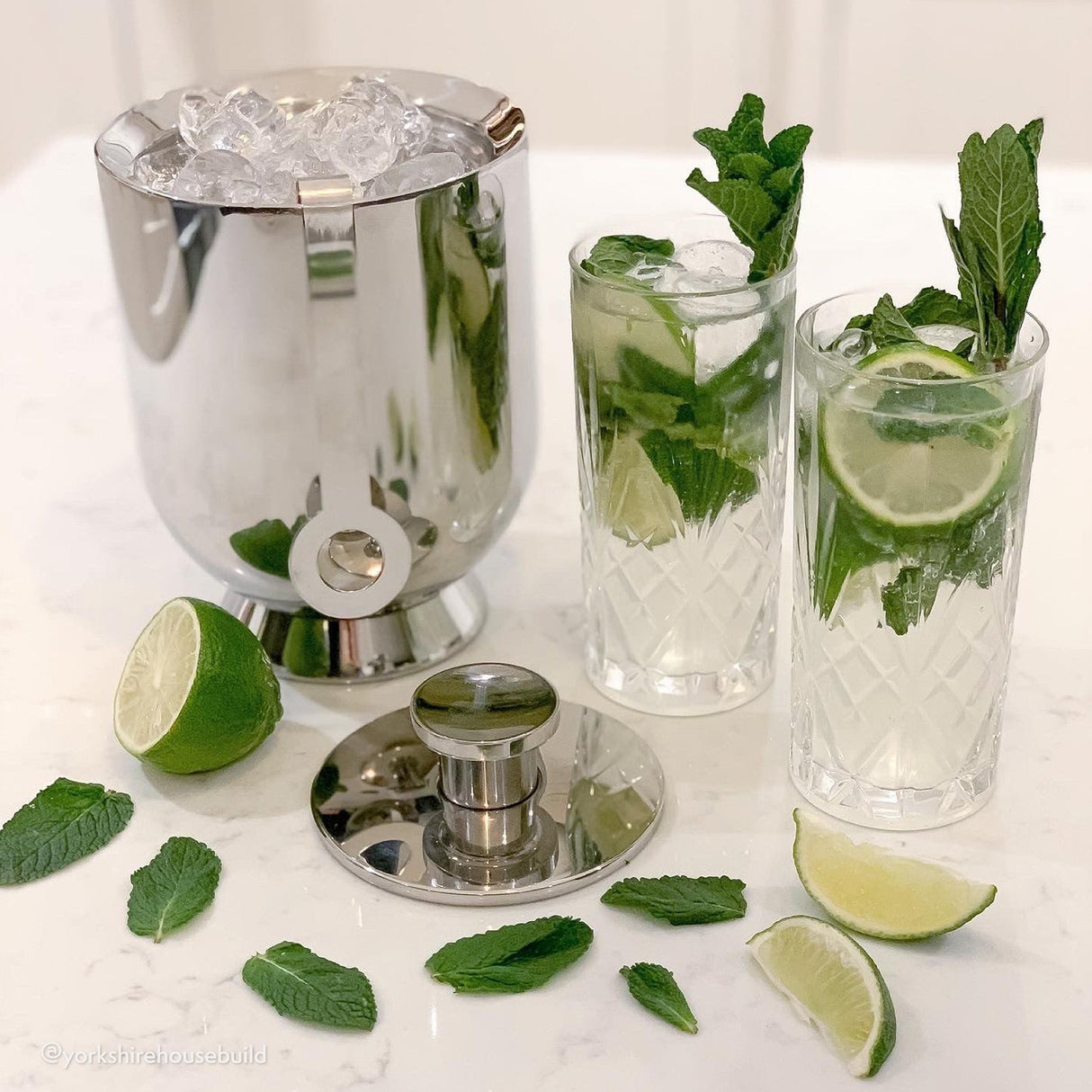 Trombone Ice Bucket & Tongs