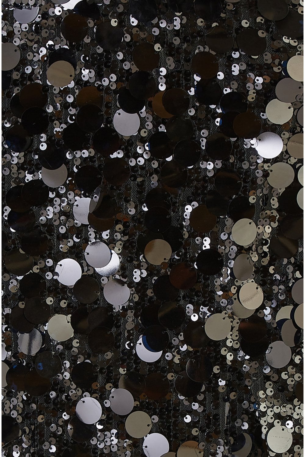 Yumi Black Big Sequin Mini Skirt