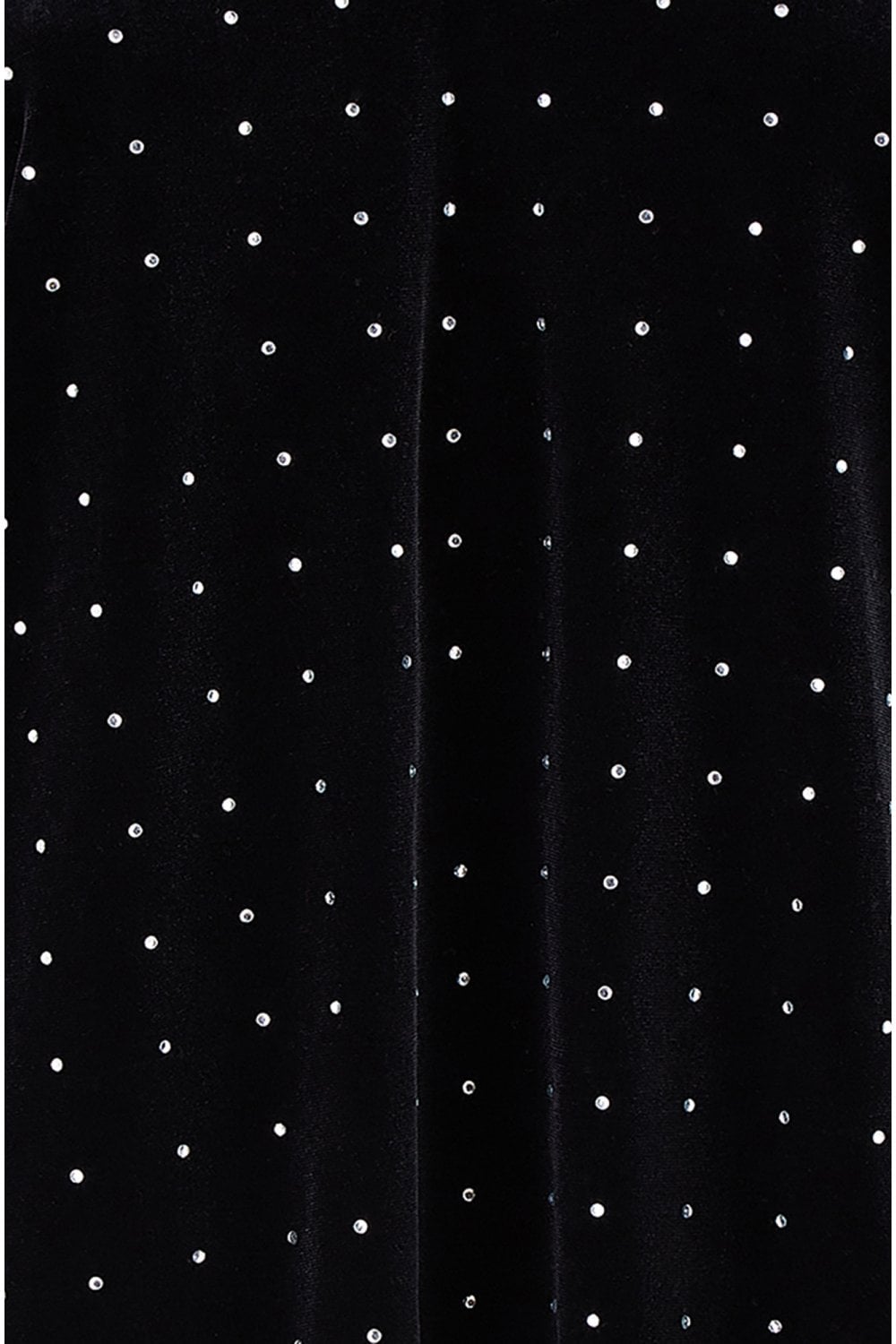 Yumi Black Stud Velvet Relaxed Fit Top With Fluted Sleeves