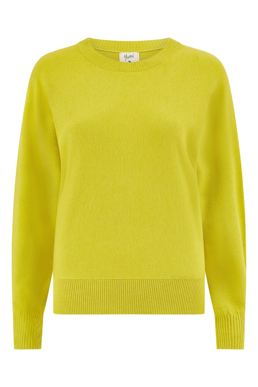 Yumi Lime Knitted Batwing Jumper