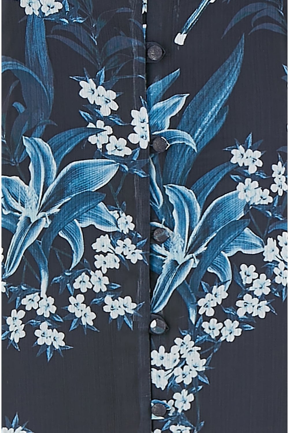 Yumi Urban Touch Navy Floral Print Long Sleeve Midi Dress