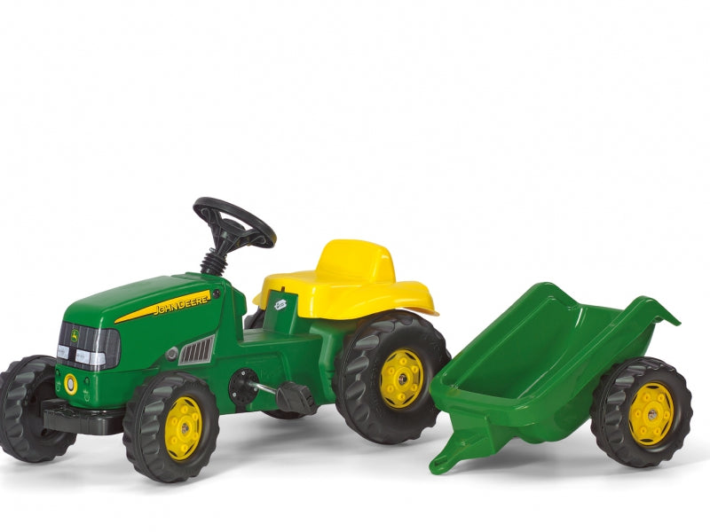 Rolly Toys Kid John Deere Tractor With Trailer