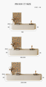 Absinthia TV Stand, Cream, With LED Light