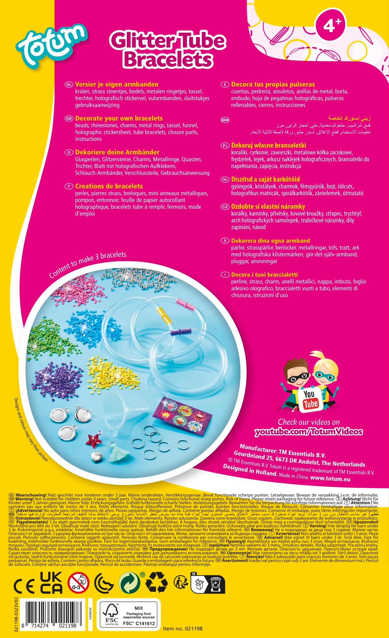 Glitter Tube Bracelets