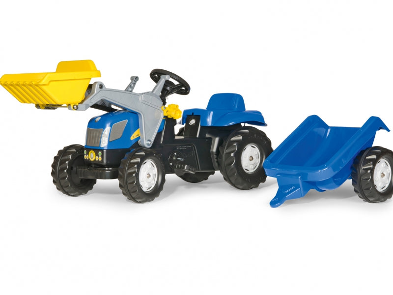 Rolly Kid New Holland TVT 190 Tractor With Frontloader and Trailer (Ages 2 - 5)