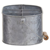 Drummond Six Compartment Oblong Galvanised Steel Caddy