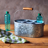 Drummond Six Compartment Oblong Galvanised Steel Caddy