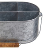 Drummond Six Compartment Oblong Galvanised Steel Caddy