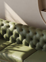 Abbado Chesterfield Three Seater Sofa, Real Leather