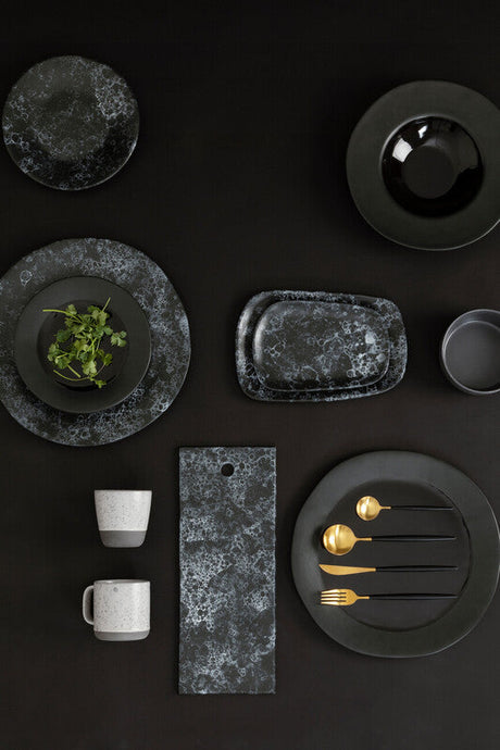 Hygge Large Black Marble Effect Serving