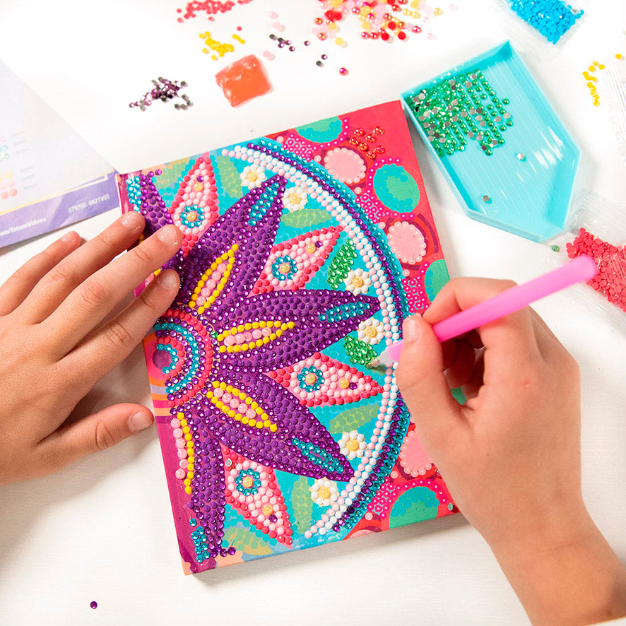 Diamond Paint Notebook Flower Mandala Pink