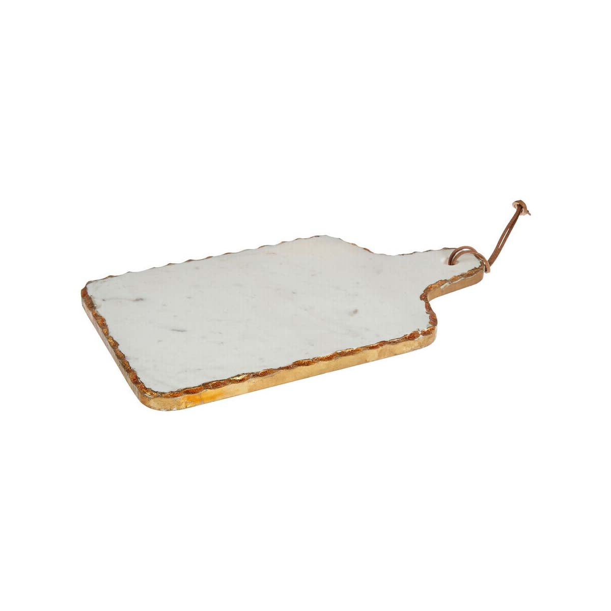 Empire White Marble And Gold Foil Serving Paddle Board
