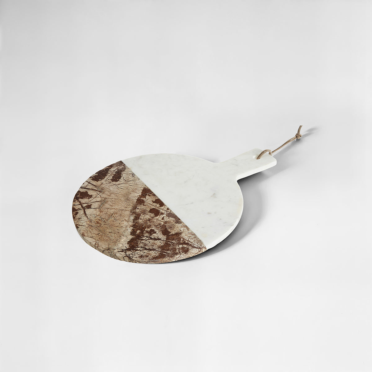 Annika White And Brown Marble Round Paddle Board